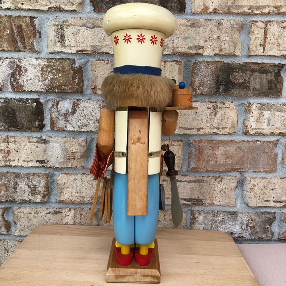 Original Steinbach Volkskunst Vintage Wood Nutcracker Chef From West Germany 16” - Picture 9 of 17